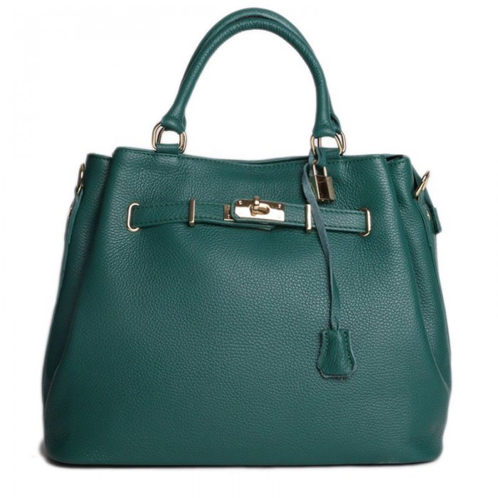 kvalitní kožené kabelky na styl hermes birkin zelené 
