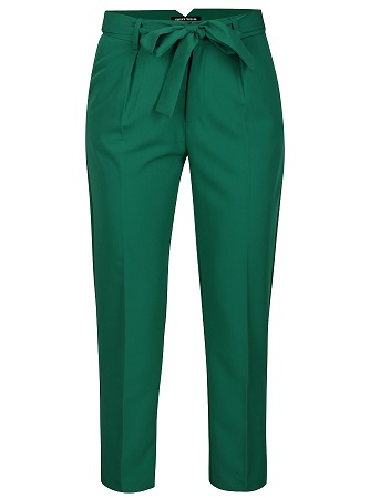 Zelené kalhoty s vysokým sedem