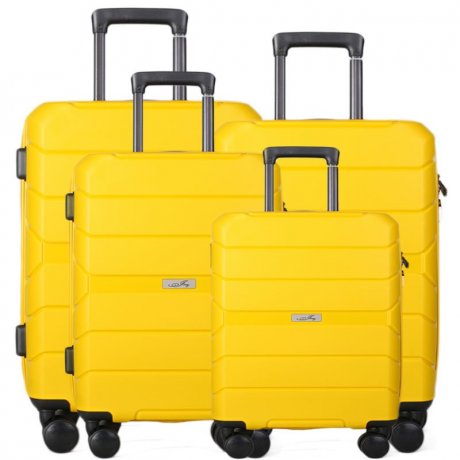 zlute cestovní kufry