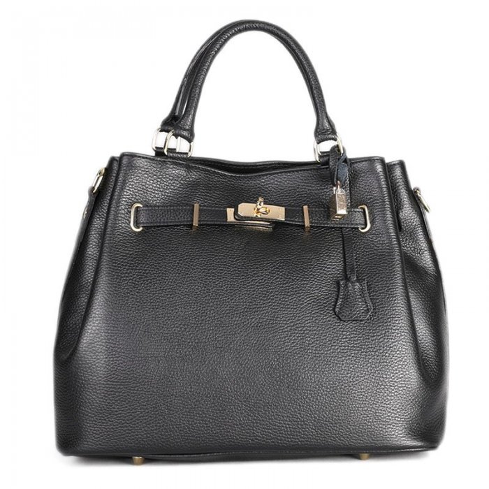 kvalitní dámské kožené kabelky  na styl hermes černé 