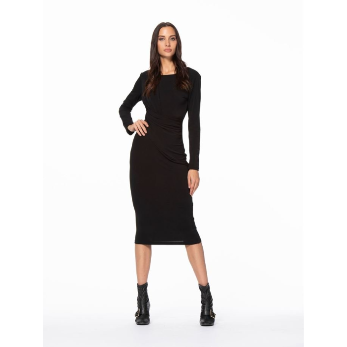 Dámské elegantní midi úzké šaty černé Rinascimento CFC80018284002