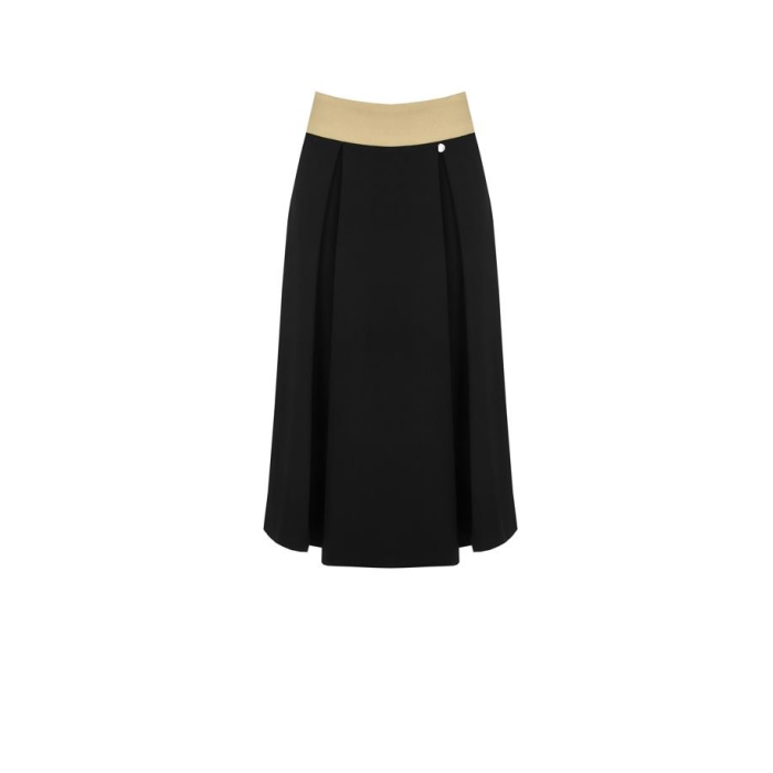 Dámská midi elegantní sukně černá Rinascimento CFC80107124003