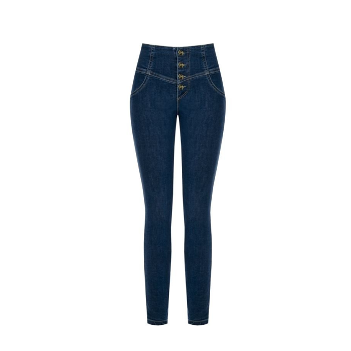 Dámské skinny džíny s vysokým pasem Rinascimento CFC80107472003