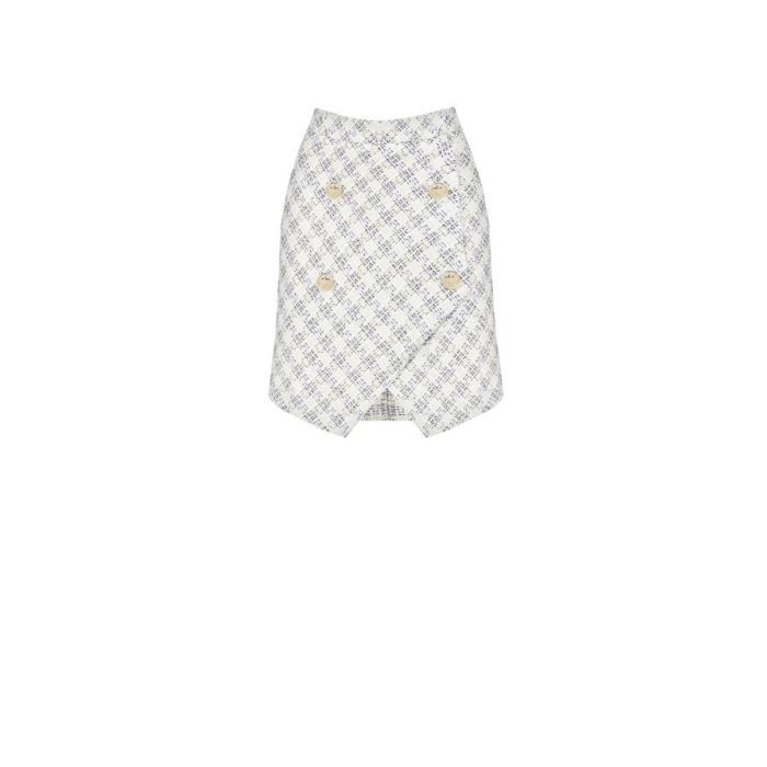 Dámská tvídová krátká sukně modro-bílá Rinascimento CFC80102264003