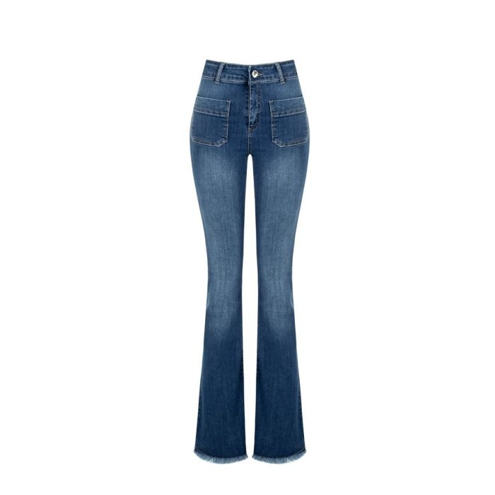 Dámské twistové džíny s kapsami modré Rinascimento CFC80108497003
