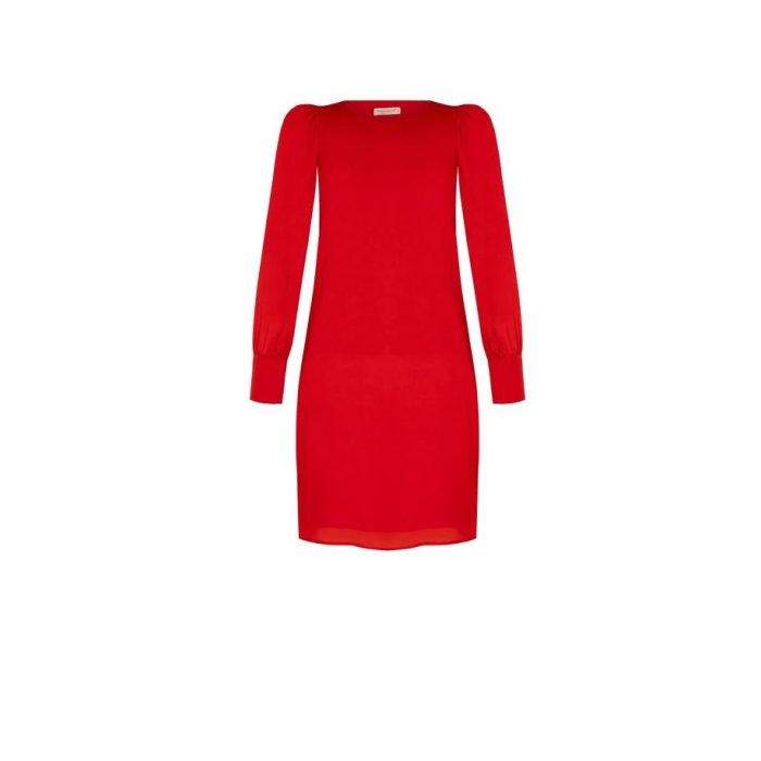 Dámské krátké rovné šaty červené Rinascimento CFC80108360003