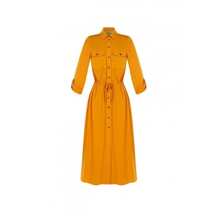 dámské oranžové šaty viskoza rinascimento