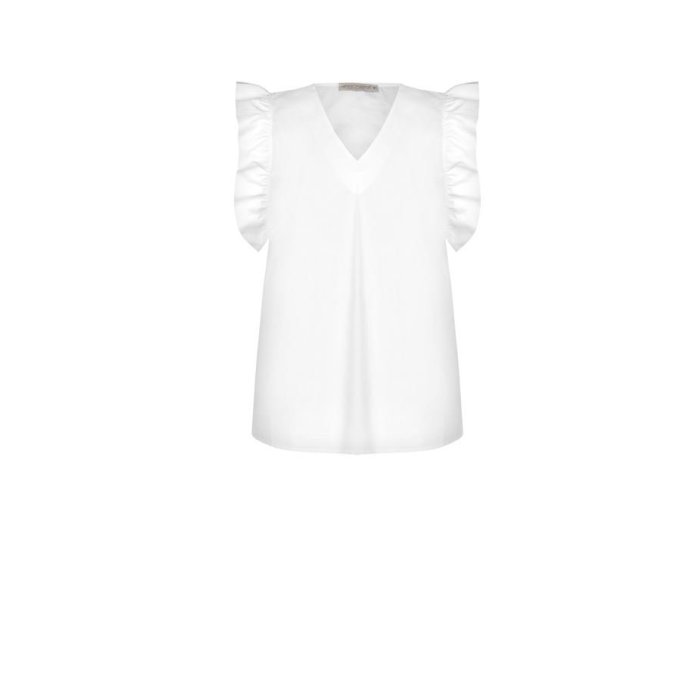 Dámské bíle tričko ze 100% bavlny Rinascimento CFC80109763003