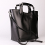 moderní dámské kožené kabelky do ruky seneca černé
