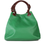 dámské zelené kožené kabelky do ruky vanda