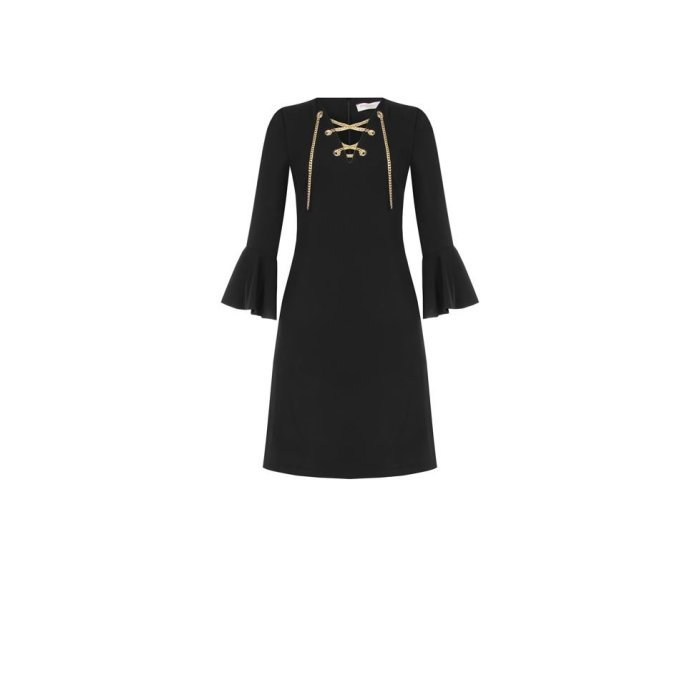 kvalitní dámské šaty černé na pohreb s volánmi rinascimento