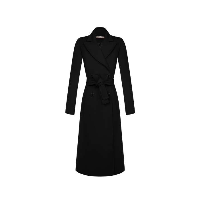 Dámský moderní dlouhý kabát Rinascimento černý CFC80110211003