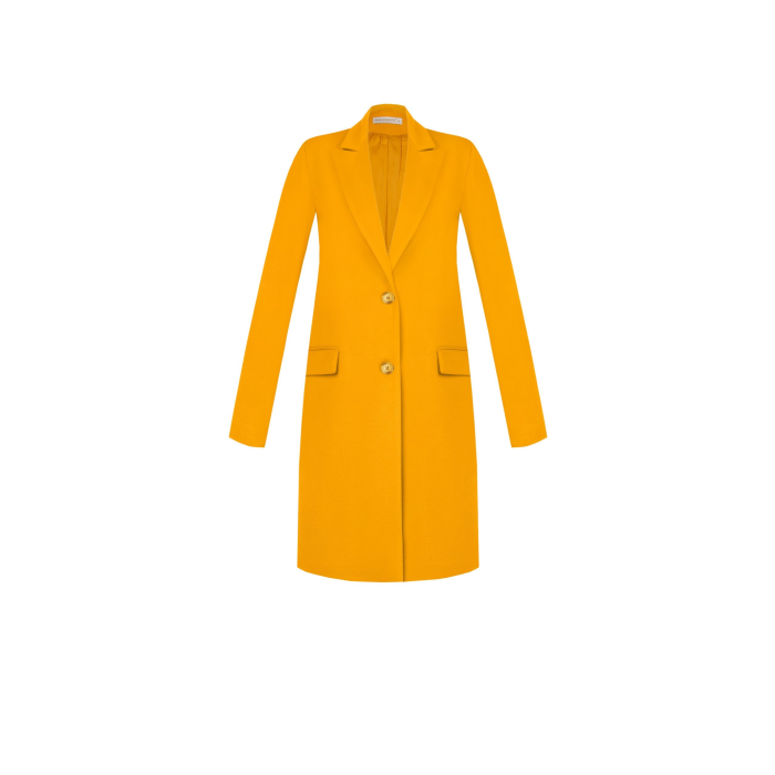 Moderní klasický kabát okrově žlutýRinascimento  CFC80110212003