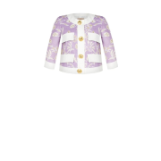 Dámský elegantní krátký kabátek lila Rinascimento CFC80113151003