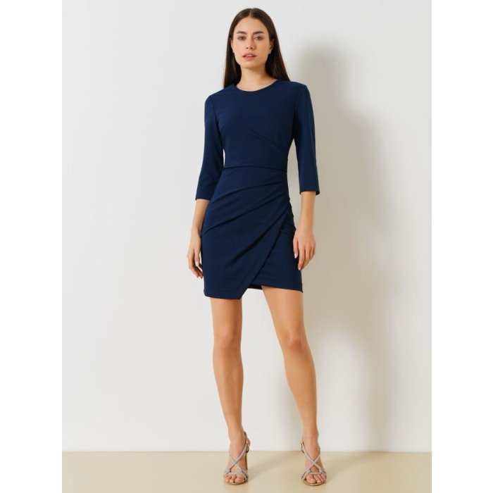 Dámské pouzdrové krátké šaty modré Rinascimento CFC80112565003