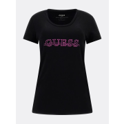 Dámské triko s nápisem černé Guess 8W3RI61J1314-JBLK