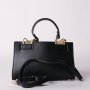 luxusní černé dámske malé kožené kabelky Hermeniana