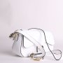 Elegantní bíle dámské italské kožené kabelky Milosa