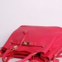 Dámské moderní kožené kabelky Birkinas silně růžová