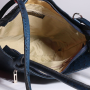 italské kožené kabelky a batoh 2v1 modré alexandra