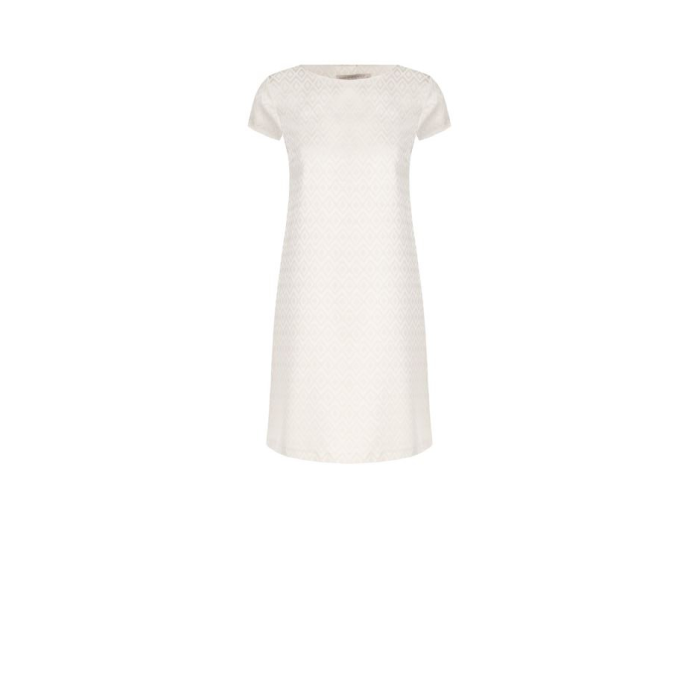 Dámské vzorované krátké šaty ivory Rinascimento CFC80113681003