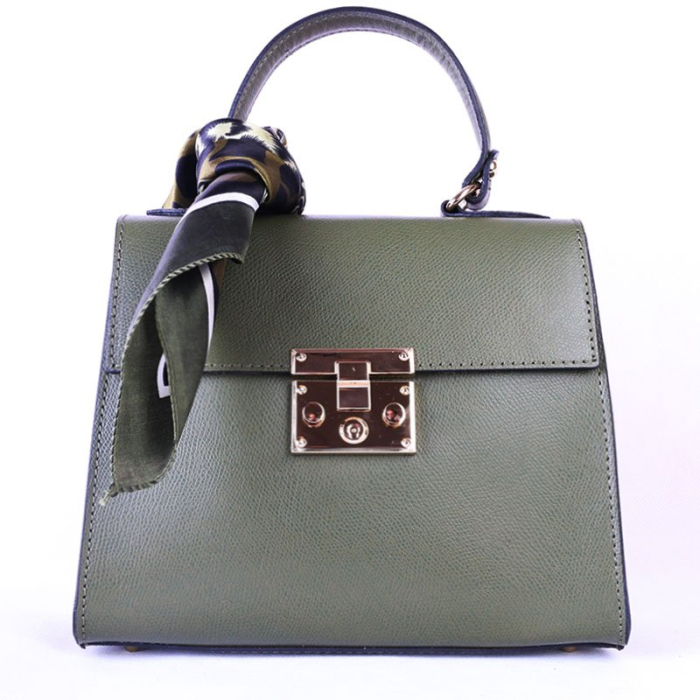 kvalitní dámské kožené kabelky zelená tresna