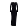luxusní dlouhé šaty černé Rinascimento CFC0116952003