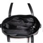 Kožená kabelka Vera Pelle luxusní Italská černá Carina střední vnítřek