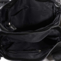 Prostorná kožená kabelka přes rameno Itálie černá Roberta vnítřek
