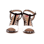 Značkové sandále na podpätku Love Moschino biele 225 JA1657