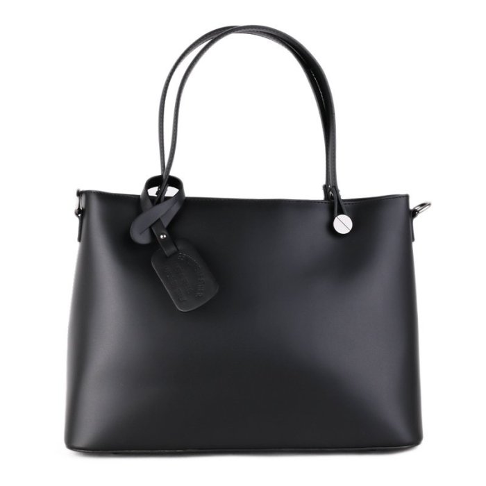 Italské černé luxusní kožené kabelky Marita velká