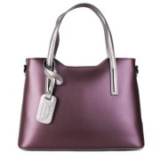 Atraktívni kožené kabelky do ruky Vera Pelle Carina královská fialová