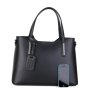 Luxusní kabelky z pravé kůže v černé barvě Carina