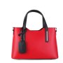 Luxusní italské kabelky do společnosti Carina červená s černou střední