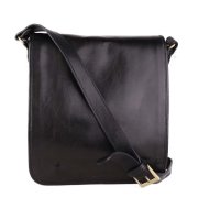Luxusní klasické pánské kožené tašky přes rameno černé Chulio