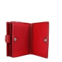 Červené dámské kožené peněženky levně 8075 rosso