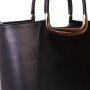 Italské kvalitní kožené kabelky na rameno Lubomira černé