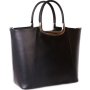 luxusní kožené kabelky do ruky z Itálie lubomira černé