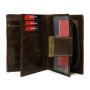 Dámské malé hnědé kožené peněženky RD-04-BAL2 brown