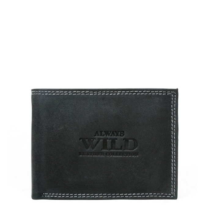 Pánské kožené peněženky černé N251-MH