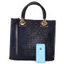 dámské kvalitní kožené kabelky do ruky regina modré