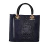 Modré luxusní kožené kabelky Regina