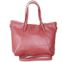 kvalitní klasické kožené kabelky na rameno samanta růžové
