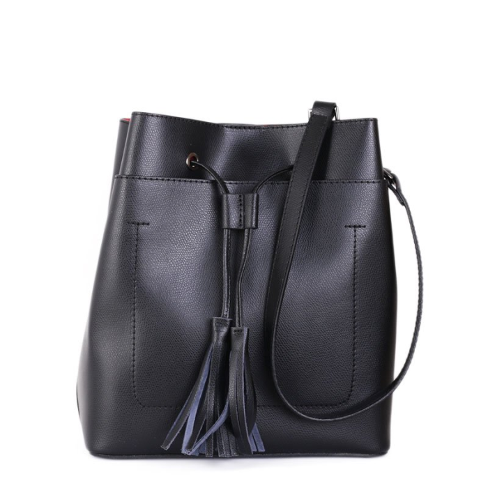 luxusní dámské kožené kabelky na rameno bianca černé