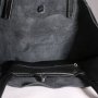 Italská vroubkovaná kožená kabelka Marieta černá