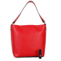Luxusní moderní kožená kabelka červená Edita