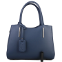 Luxusní italská kožená modrá kabelka