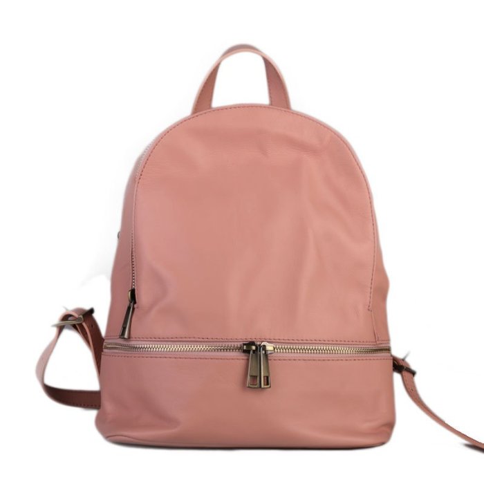Dámské kožené batohy do školy pro holky ester růžové
