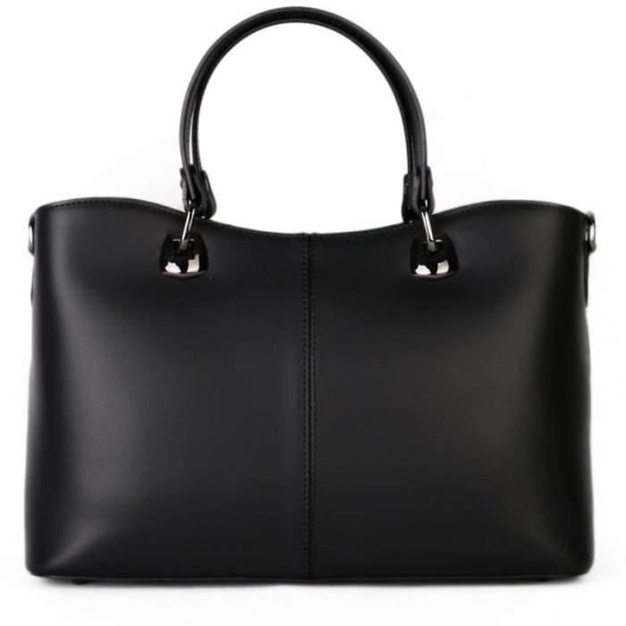 Kvalitní velké černé kožené kabelky pro dámy pamela
