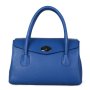 Luxusní kožené kabelky do ruky Bergama kráľovská modrá